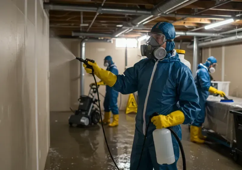 Basement Sanitization and Antimicrobial Treatment process in Sunland, CA